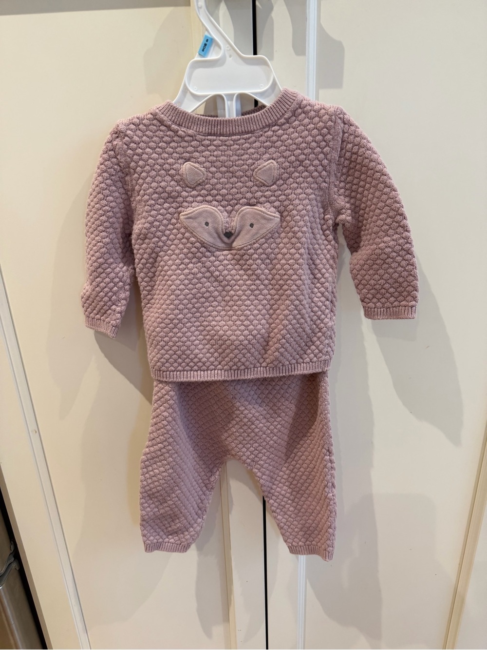 Carters 6m Cozy Fox Set - Dusty Pink